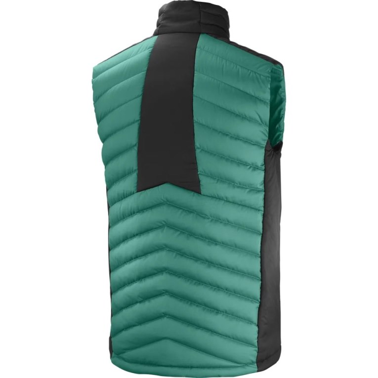 Pánské Zateplené Vesty Salomon Essential Xwarm Down Zelene | CZ 36WEDUO